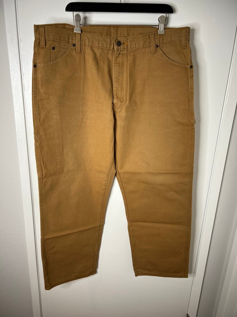 Dickies Men's Relaxed Fit Carpenter Duck Jeans Tan NEW ~ Size 40x30